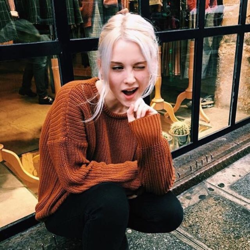 Brandy Melville burnt orange Ollie sweater